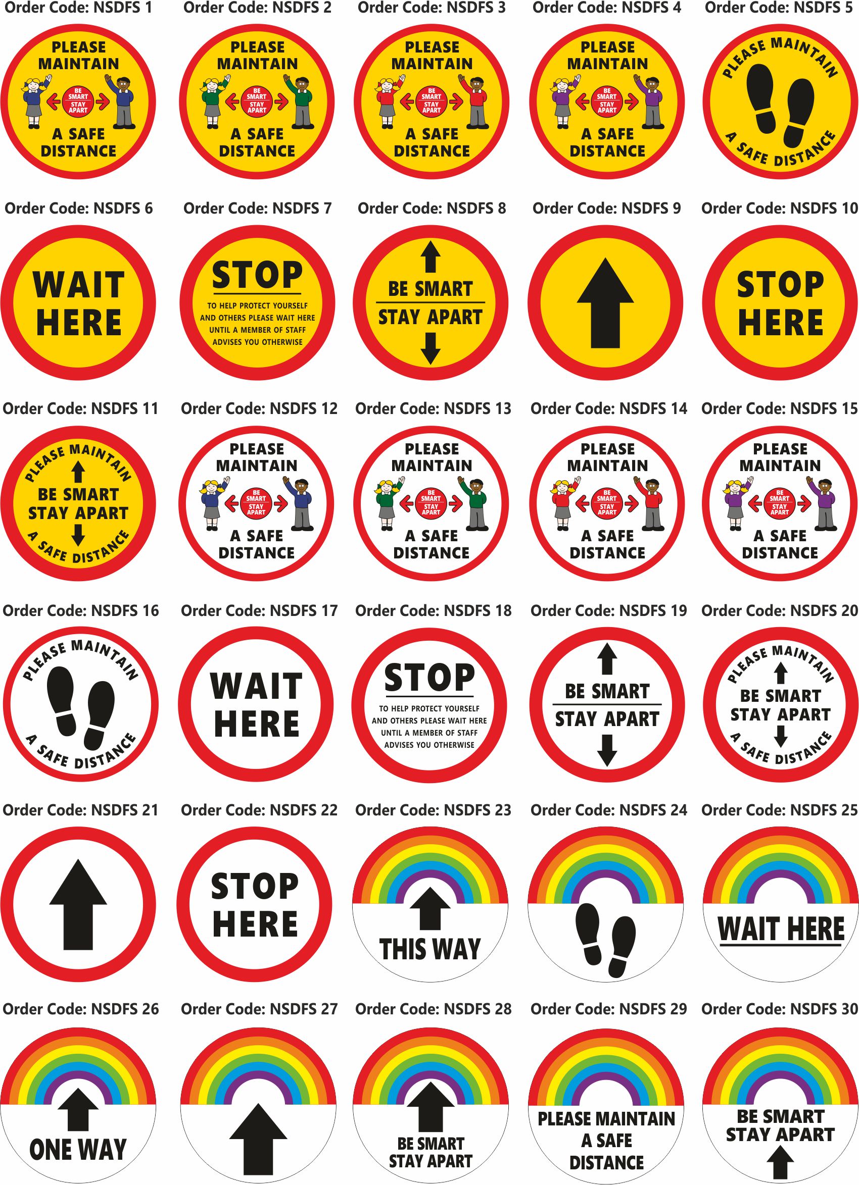 social distancing floor stickers for schools